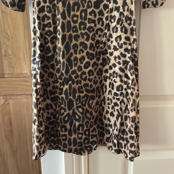 🎀 All saints satin kota leppo animal print dress xs Euc - Picture 16 of 16